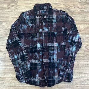 Bleached Flannel Shirt unisex Size XS